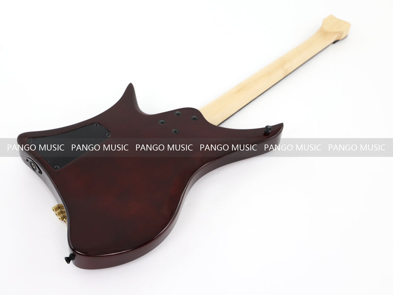 PANGO Music Headless Style Electric Guitar with Spalted Maple Top (PJX-522X)