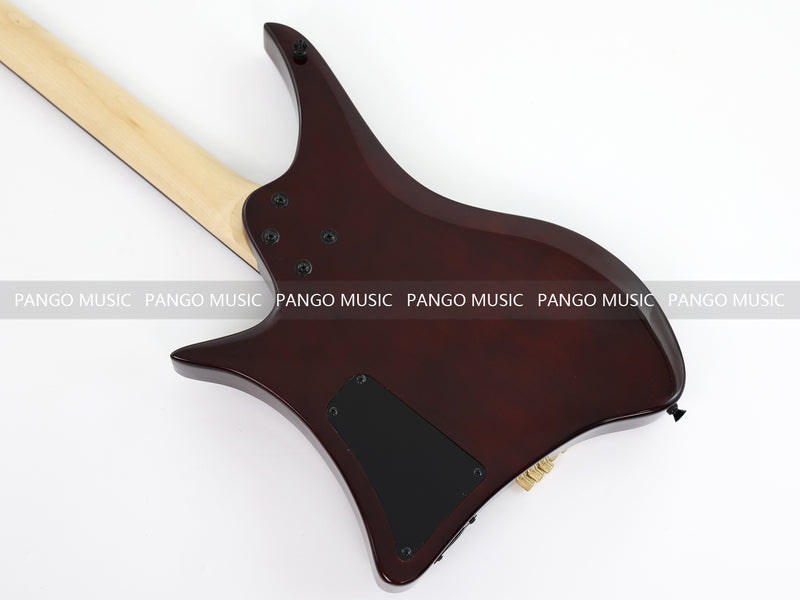 PANGO Music Headless Style Electric Guitar with Spalted Maple Top (PJX-522X)