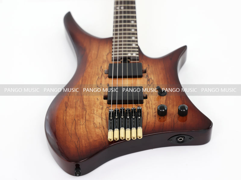 PANGO Music Headless Style Electric Guitar with Spalted Maple Top (PJX-522X)
