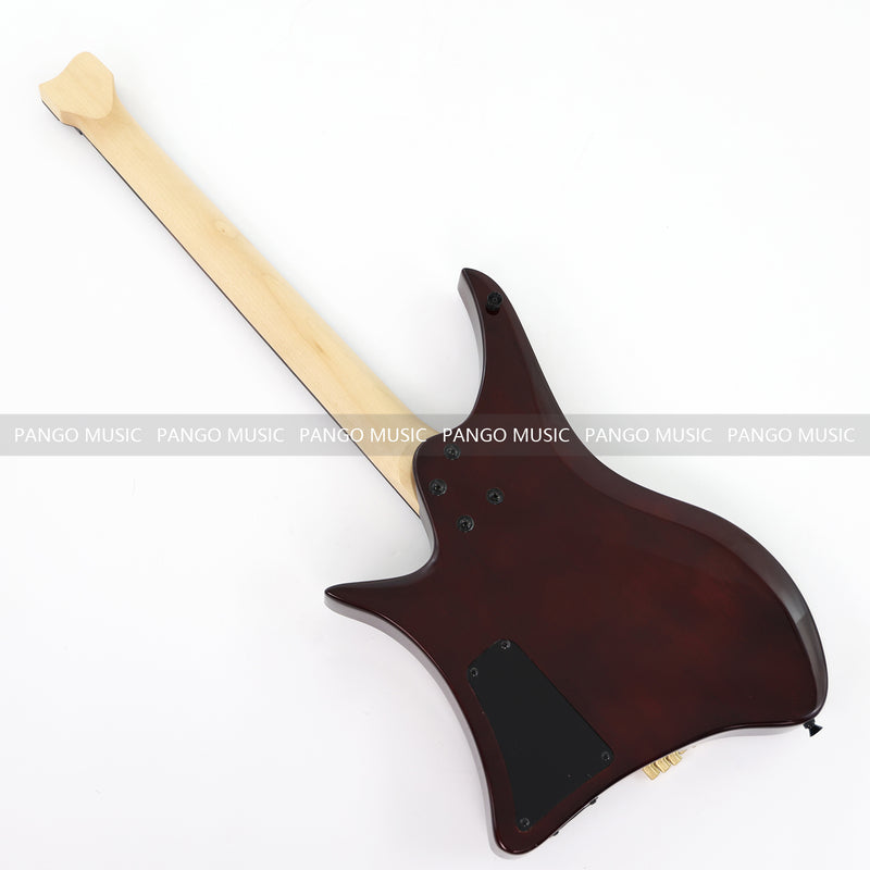 PANGO Music Headless Style Electric Guitar with Spalted Maple Top (PJX-522X)