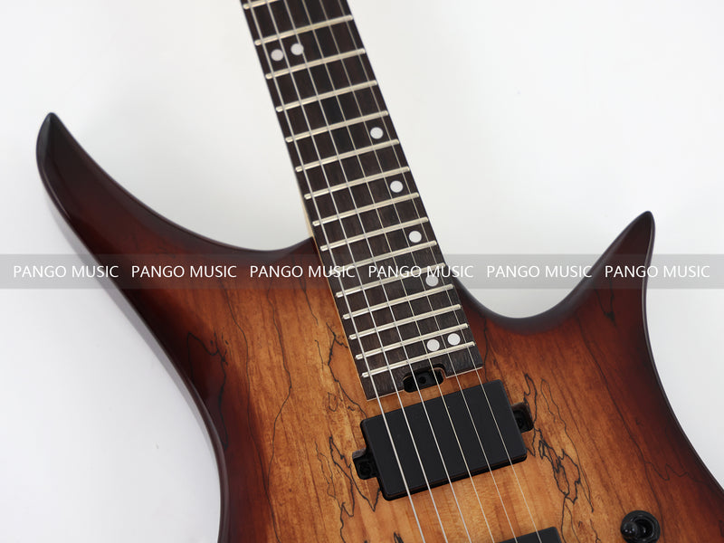PANGO Music Headless Style Electric Guitar with Spalted Maple Top (PJX-522X)
