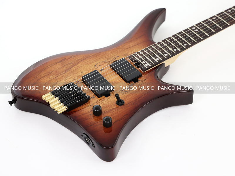 PANGO Music Headless Style Electric Guitar with Spalted Maple Top (PJX-522X)