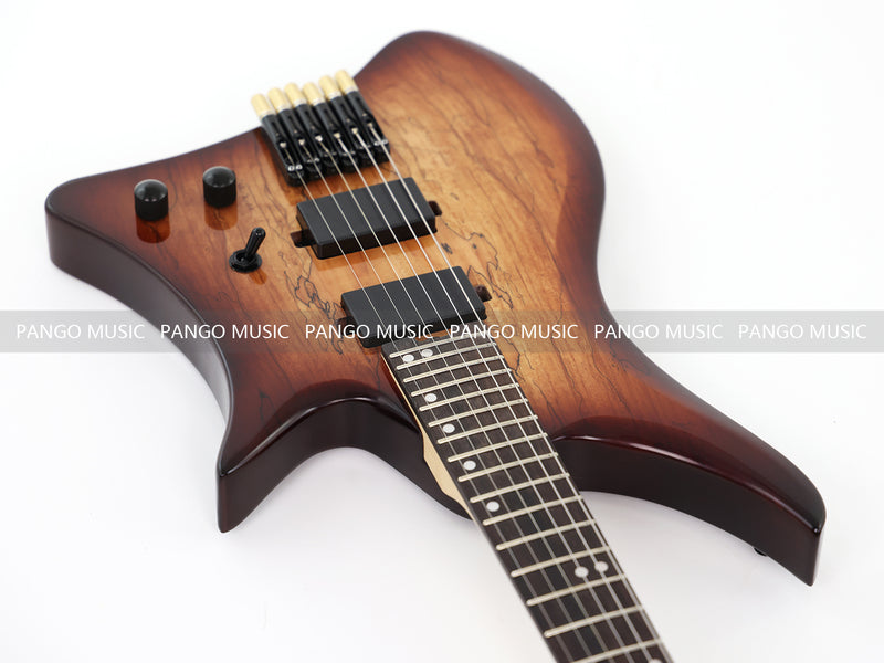 PANGO Music Headless Style Electric Guitar with Spalted Maple Top (PJX-522X)