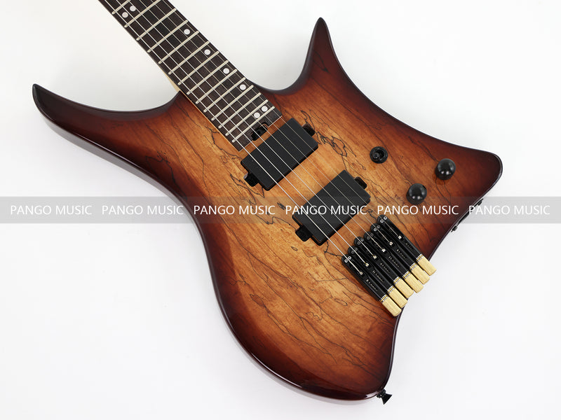 PANGO Music Headless Style Electric Guitar with Spalted Maple Top (PJX-522X)