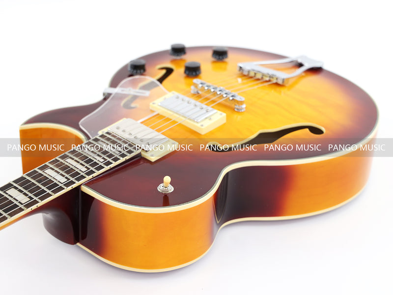 PANGO Music Hollow Body Electric Guitar with Quilted Maple Top (YMZ-053X)