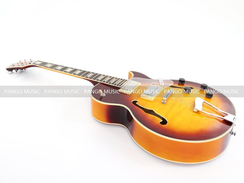 PANGO Music Hollow Body Electric Guitar with Quilted Maple Top (YMZ-053X)