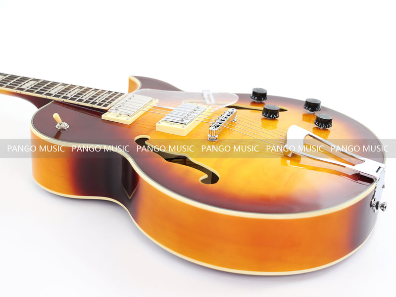 PANGO Music Hollow Body Electric Guitar with Quilted Maple Top (YMZ-053X)