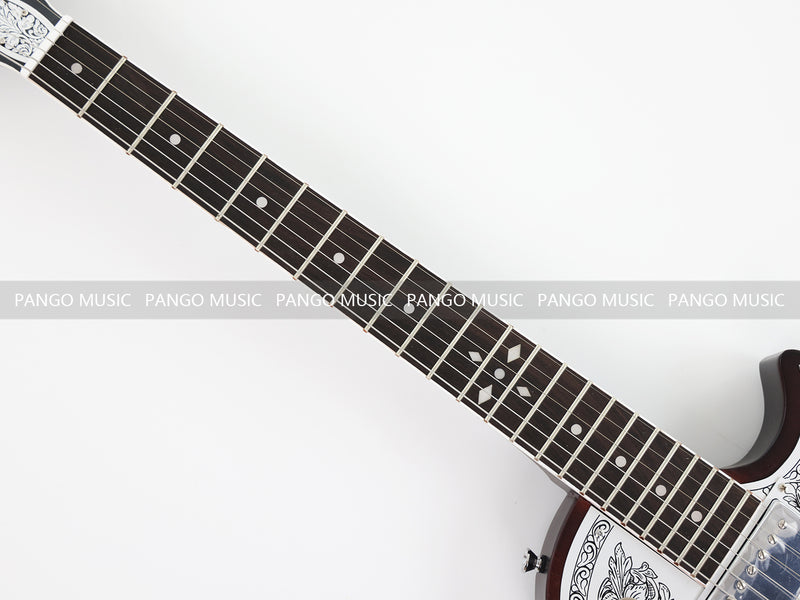 PANGO Music LP Style Electric Guitar with Aluminum Metal Carved Top (PAC-001)