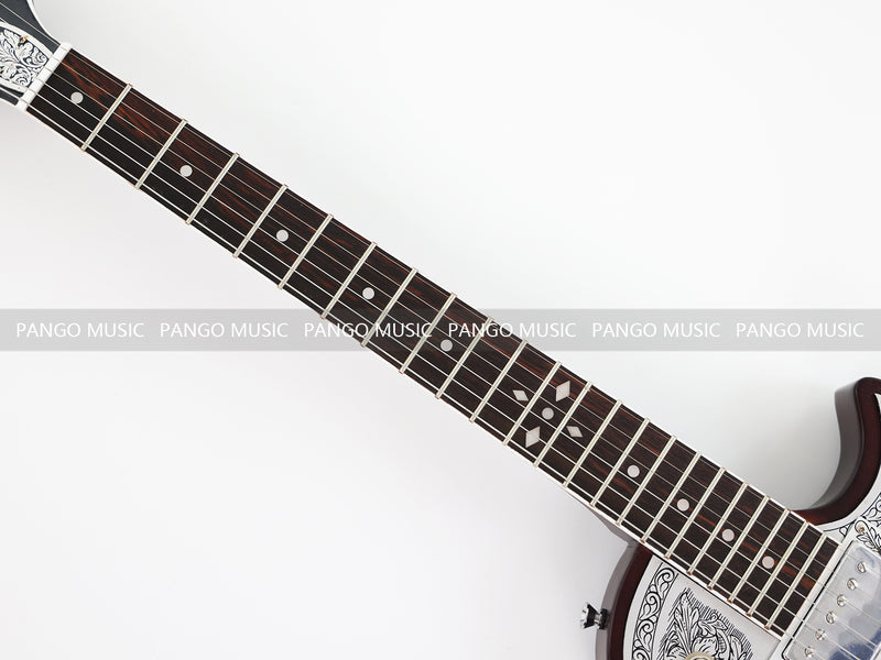 PANGO Music LP Style Electric Guitar with Aluminum Metal Carved Top (PAC-002)