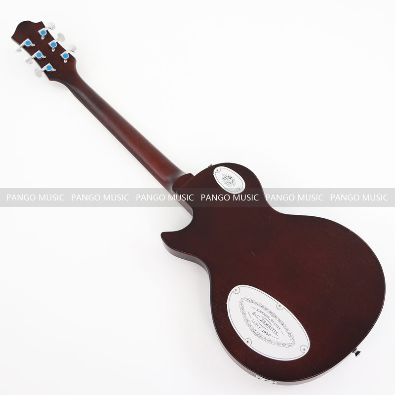 PANGO Music LP Style Electric Guitar with Aluminum Metal Carved Top (PAC-002)