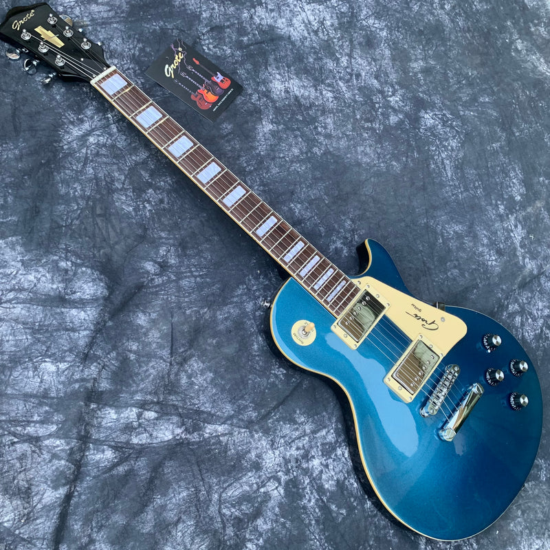 PANGO Music LP Style Electric Guitar with Metallic Sparkling Finish(YMZ-225)