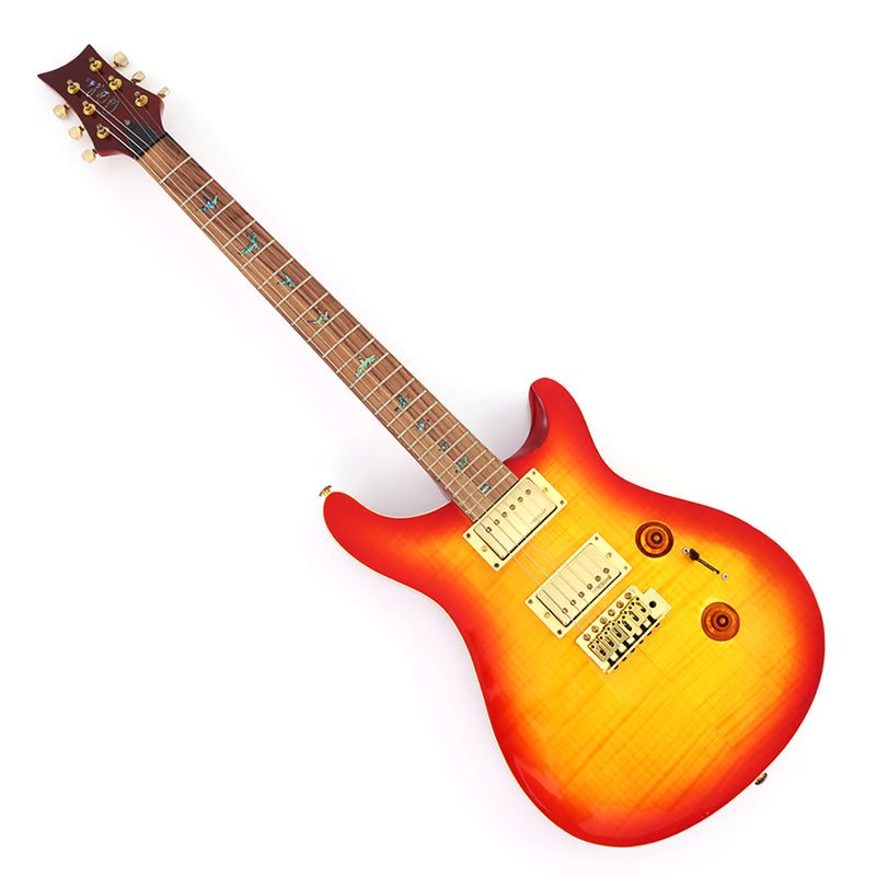 PANGO Music PRS Style Gloss Sunburst Electric Guitar with Flamed Maple Top (APR-178X)