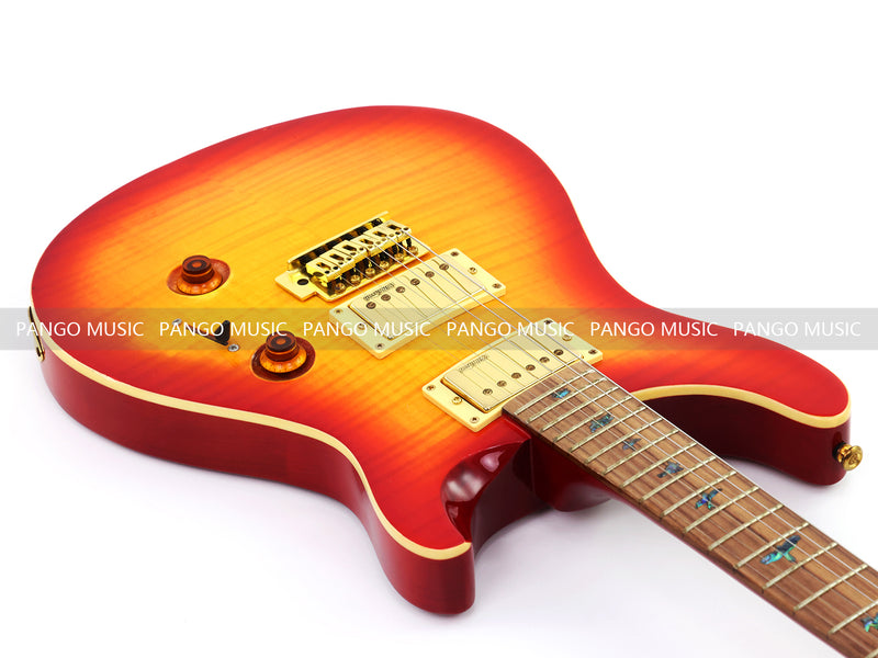PANGO Music PRS Style Gloss Sunburst Electric Guitar with Flamed Maple Top (APR-178X)