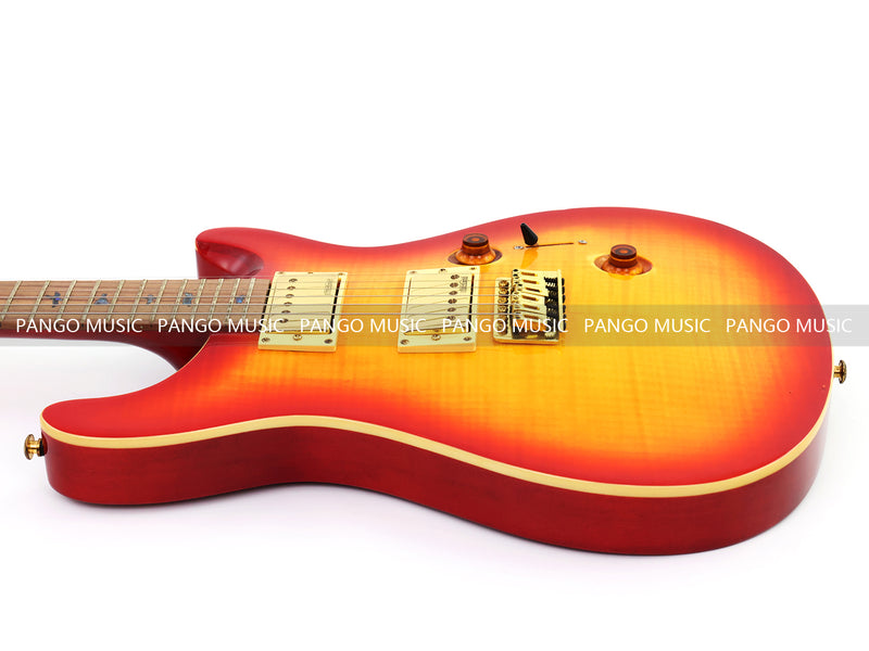 PANGO Music PRS Style Gloss Sunburst Electric Guitar with Flamed Maple Top (APR-178X)