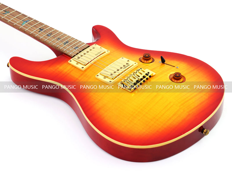 PANGO Music PRS Style Gloss Sunburst Electric Guitar with Flamed Maple Top (APR-178X)