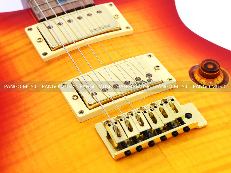 PANGO Music PRS Style Gloss Sunburst Electric Guitar with Flamed Maple Top (APR-178X)