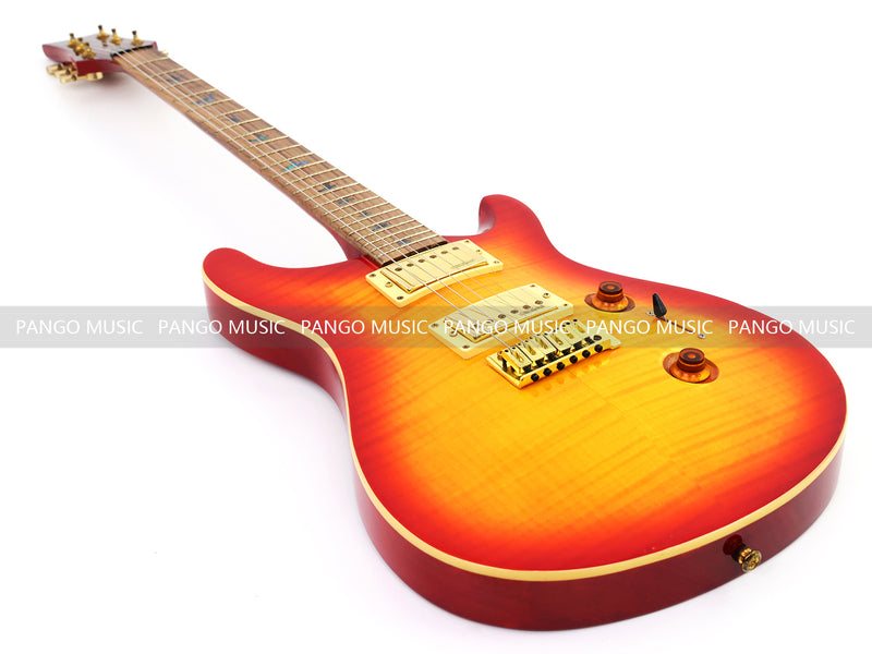 PANGO Music PRS Style Gloss Sunburst Electric Guitar with Flamed Maple Top (APR-178X)