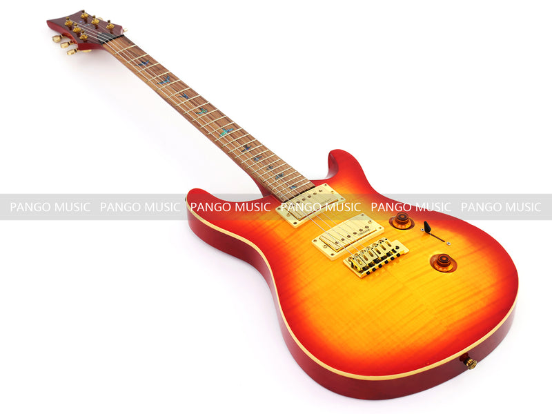 PANGO Music PRS Style Gloss Sunburst Electric Guitar with Flamed Maple Top (APR-178X)