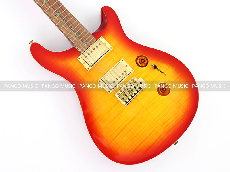 PANGO Music PRS Style Gloss Sunburst Electric Guitar with Flamed Maple Top (APR-178X)