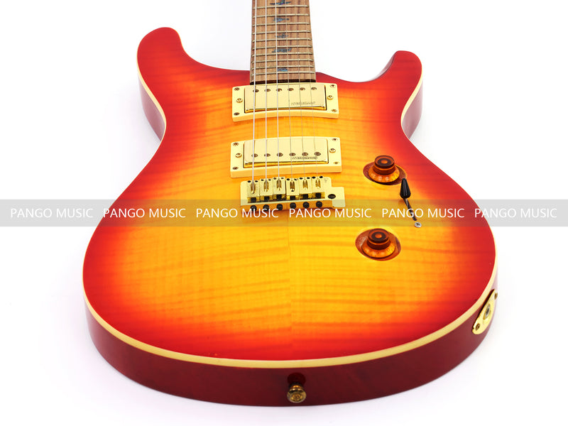 PANGO Music PRS Style Gloss Sunburst Electric Guitar with Flamed Maple Top (APR-178X)