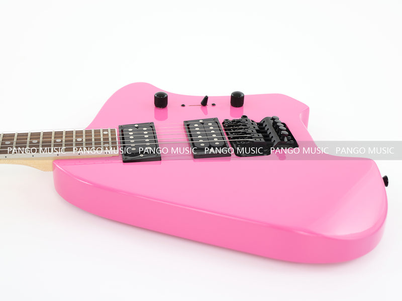 PANGO Music Pink Body Electric Guitar (ZQN-563, No Logo)