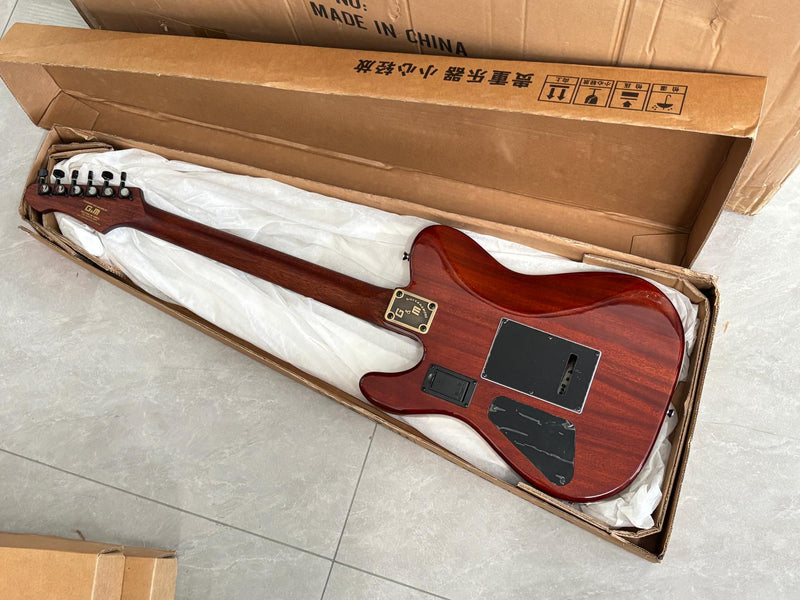PANGO 6-String Solid Body Glossy Red Silent Acoustic-Electric Guitar (SE-503)