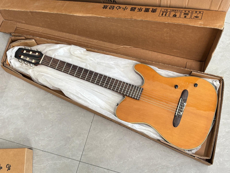 PANGO 6-String Solid Body Nylon String Silent Classical Acoustic-Electric Guitar (SE-505)