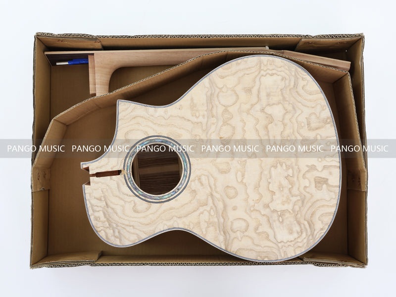 41 Inch Solid Spruce Top DIY Acoustic Guitar Kit with Ash Veneer (PFA-988F, Fast Shipping, Tariff-free)