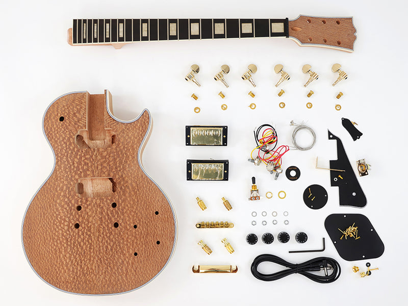 LP Custom DIY Electric Guitar Kit with French Lacewood Veneer (CST-960)
