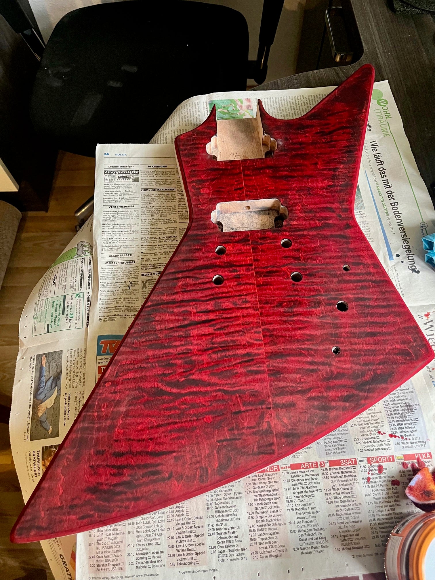 Explorer Style DIY Electric Guitar Kit (PEX-618) — Guitar Kit Shop