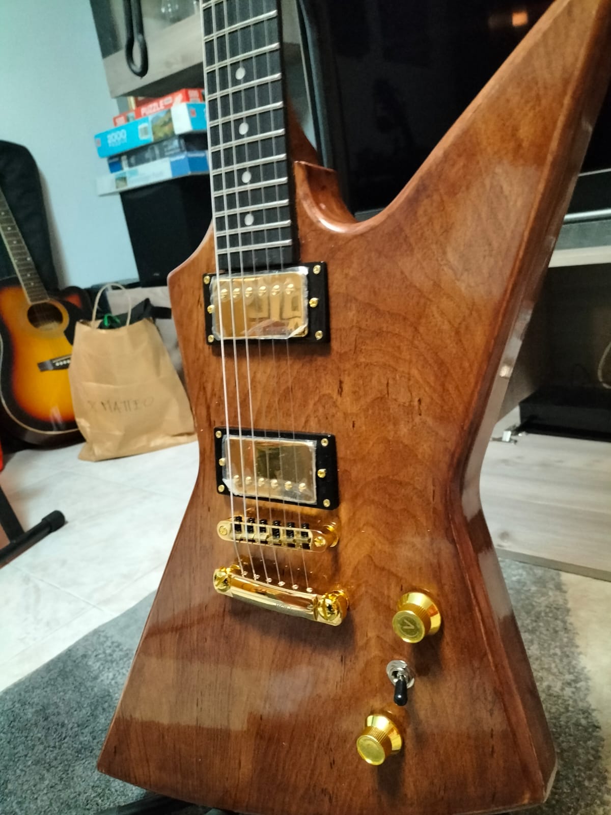 Explorer Style DIY Electric Guitar Kit (PEX-819) — Guitar Kit Shop