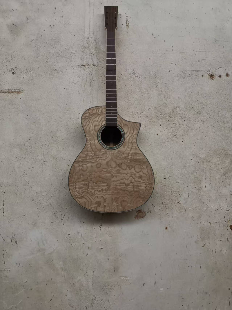 Pre-sale 41 Inch Solid Spruce Top DIY Acoustic Guitar Kit with Ash Veneer (PFA-988)