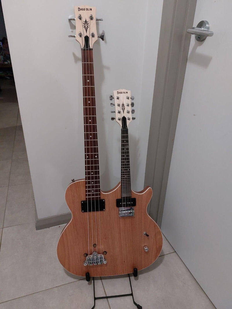 Double Neck 4-String Bass & 8-String Mandolin DIY Mandolin Kit (PTM-157)