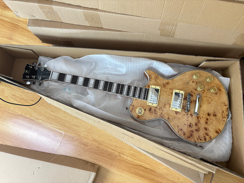 PANGO MUSIC XG Series XLP Custom Electric Guitar with Burl Maple Top (XLP-125)