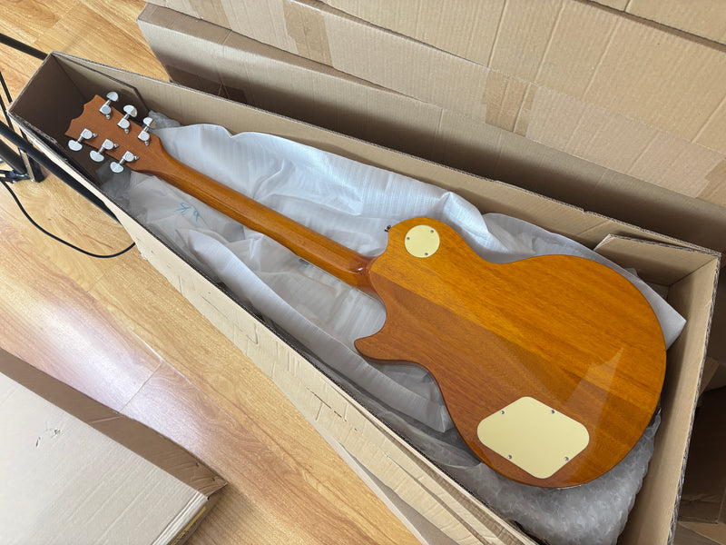 PANGO MUSIC XG Series XLP Custom Electric Guitar with Burl Maple Top (XLP-125)