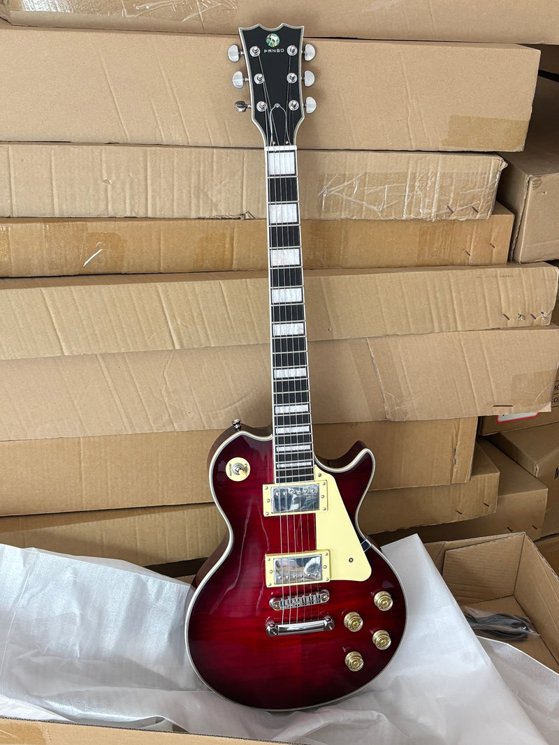 PANGO MUSIC XG Series XLP Custom Electric Guitar with Flamed Maple Top (XLP-106)
