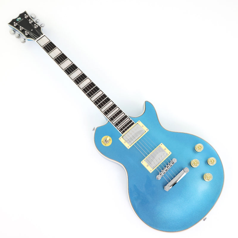 PANGO MUSIC XG Series XLP Custom Electric Guitar with Gloss Metallic Sky Blue Finish (XLP-123)