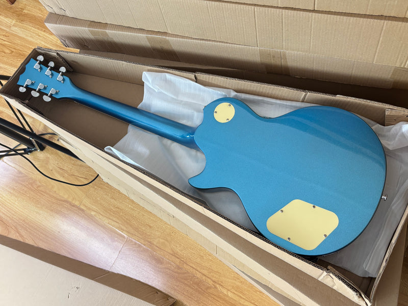 PANGO MUSIC XG Series XLP Custom Electric Guitar with Gloss Metallic Sky Blue Finish (XLP-123)