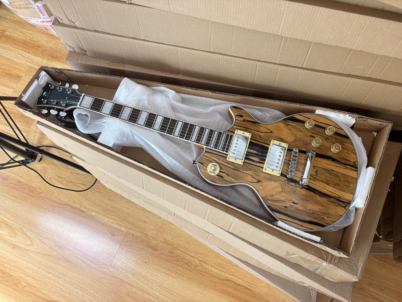 PANGO MUSIC XG Series XLP Custom Electric Guitar with Spalted Maple Top (XLP-122)