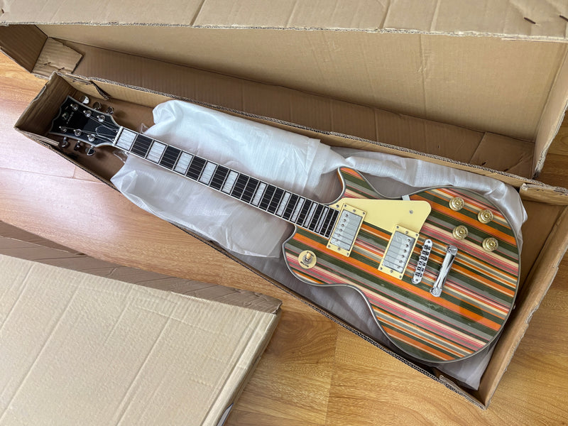 PANGO MUSIC XG Series XLP Custom Electric Guitar with SpectraPly Wood Veneer Top (XLP-116)