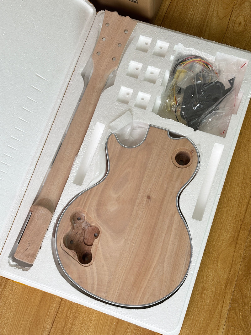 PANGO MUSIC XG Series XLP Custom Flamed Maple Top DIY Electric Guitar Kit (XLP-003)