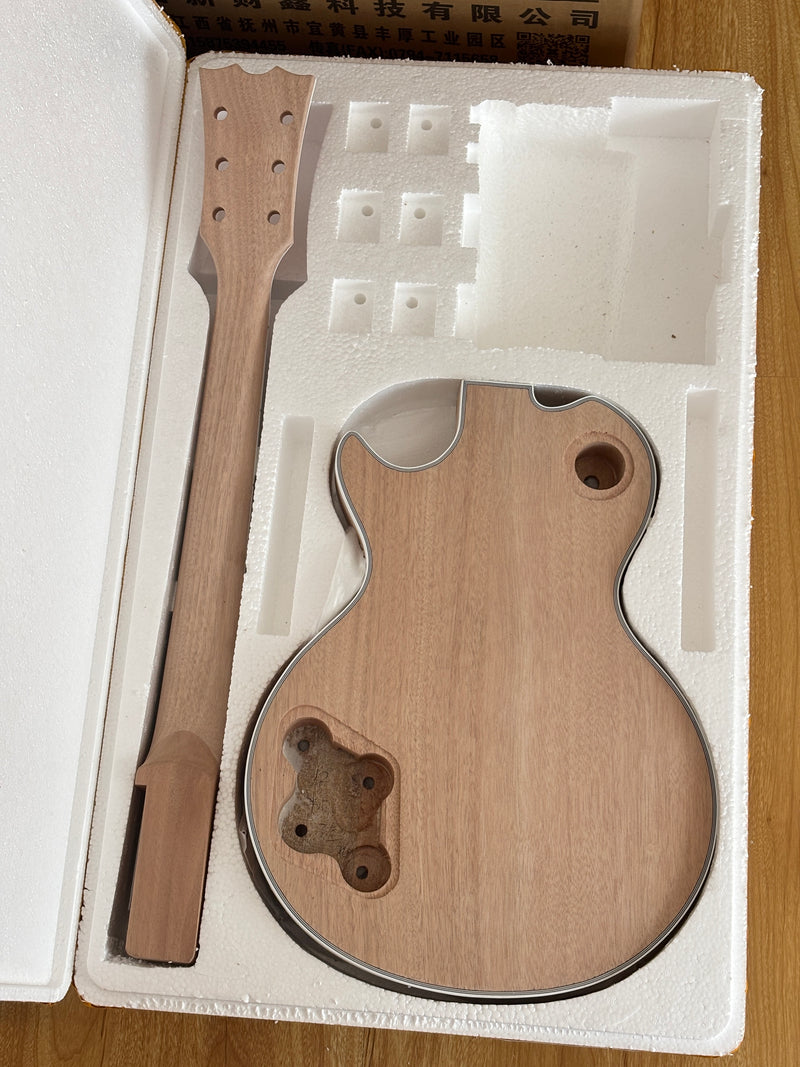 PANGO MUSIC XG Series XLP Custom Padou Veneer Top DIY Electric Guitar Kit (XLP-001)