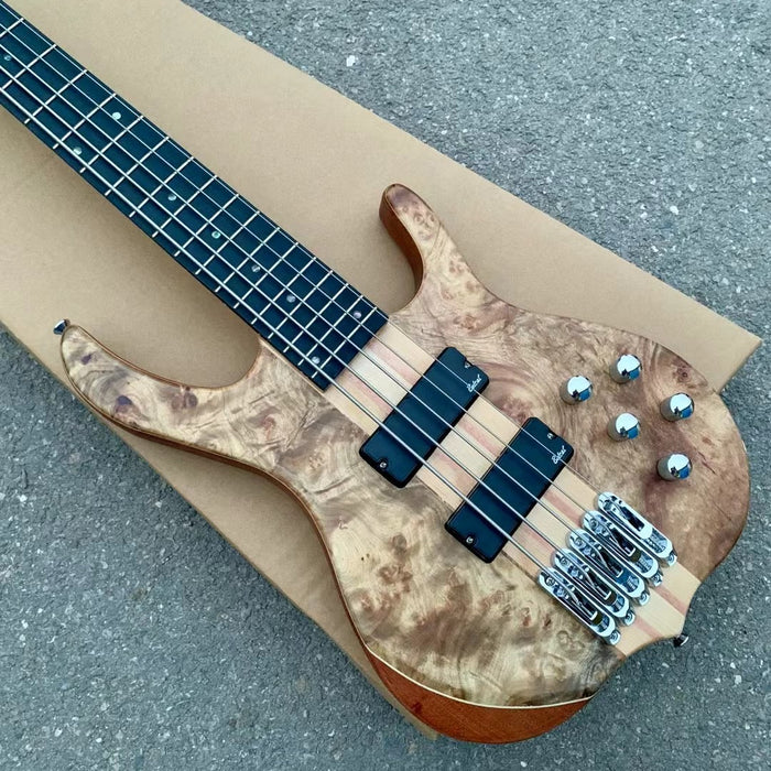 5 Strings Neck Through Electric Bass Guitar (YMZ-193S)