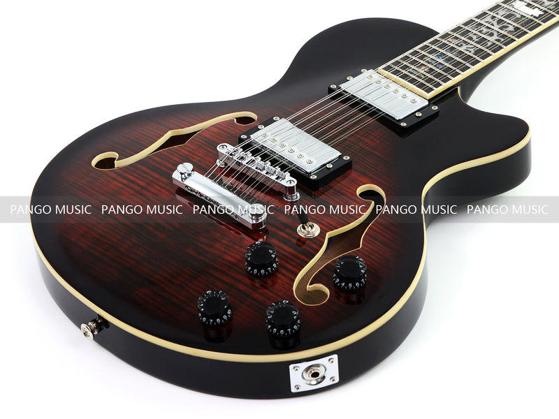 PANGO Music 12-String Semi-Hollow Body Electric Guitar (YMZ-230X)