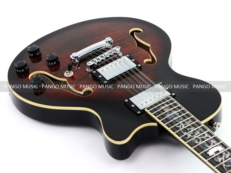 PANGO Music 12-String Semi-Hollow Body Electric Guitar (YMZ-230X)