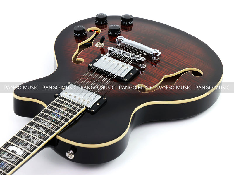 PANGO Music 12-String Semi-Hollow Body Electric Guitar (YMZ-230X)