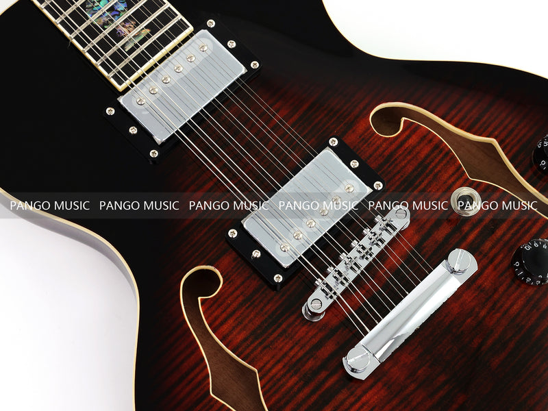 PANGO Music 12-String Semi-Hollow Body Electric Guitar (YMZ-230X)
