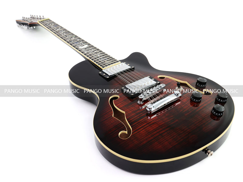 PANGO Music 12-String Semi-Hollow Body Electric Guitar (YMZ-230X)