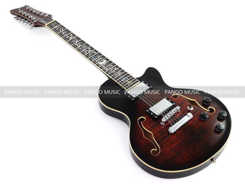 PANGO Music 12-String Semi-Hollow Body Electric Guitar (YMZ-230X)