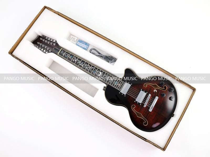PANGO Music 12-String Semi-Hollow Body Electric Guitar (YMZ-230)